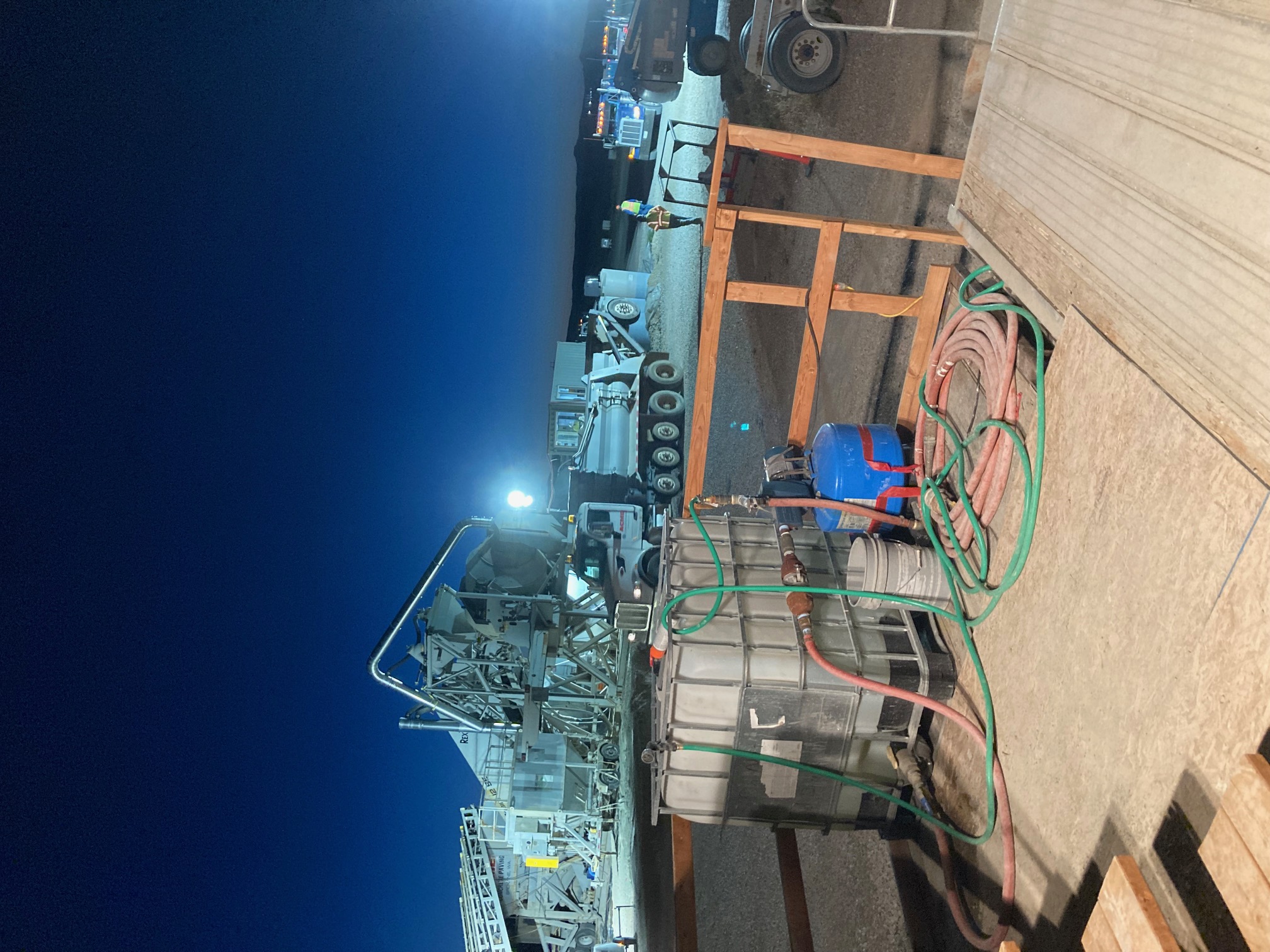 Night batching of concrete along Interstate 80, summer 2023