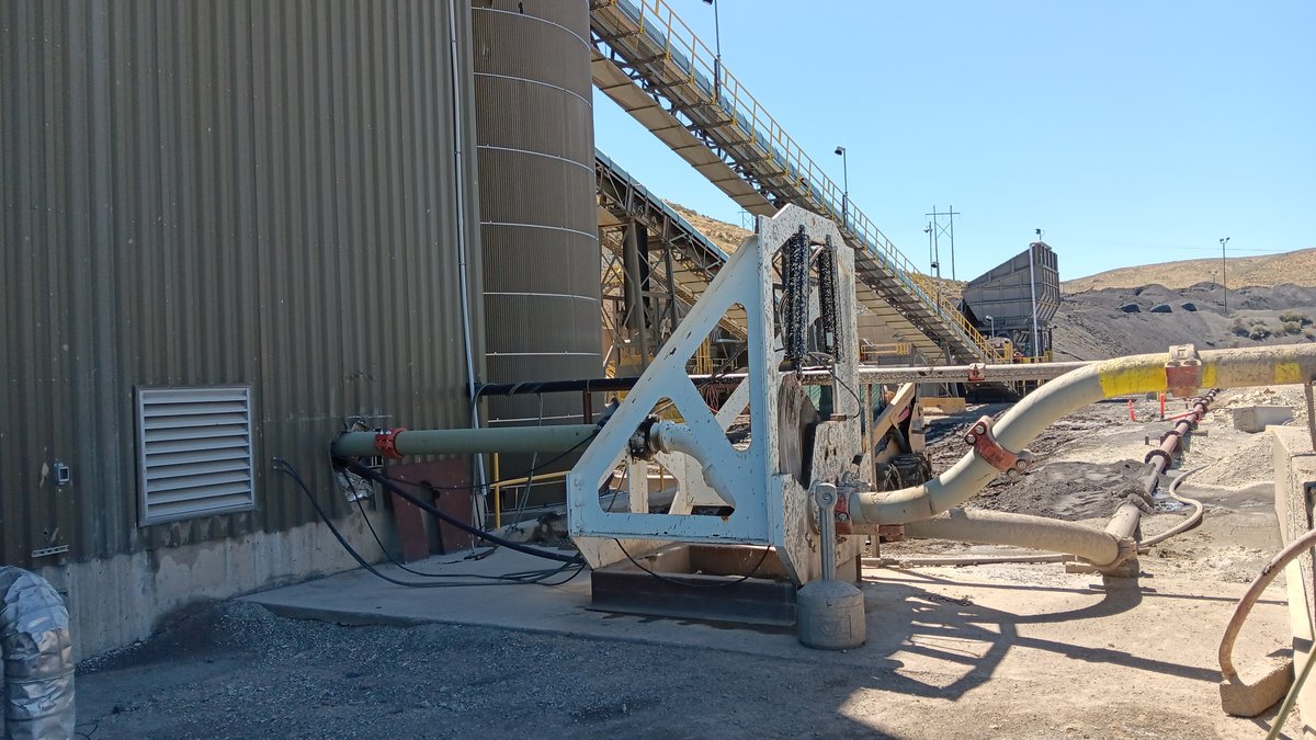 Paste plant discharge piping and S-valve